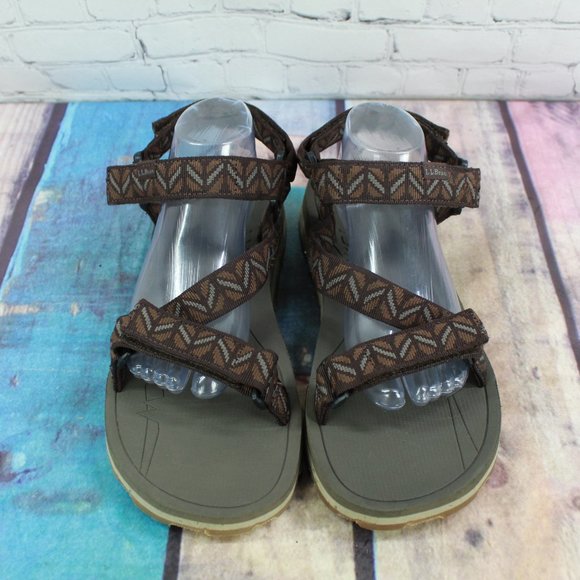 LL Bean Katahdin 4-Point Brown Nylon Eva Midsole Sport Sandals Size 11 M - Picture 5 of 9